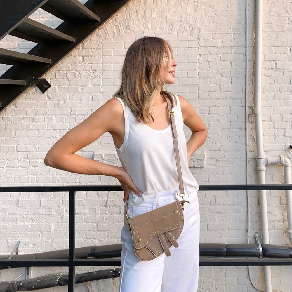 Suede Saddle Bag